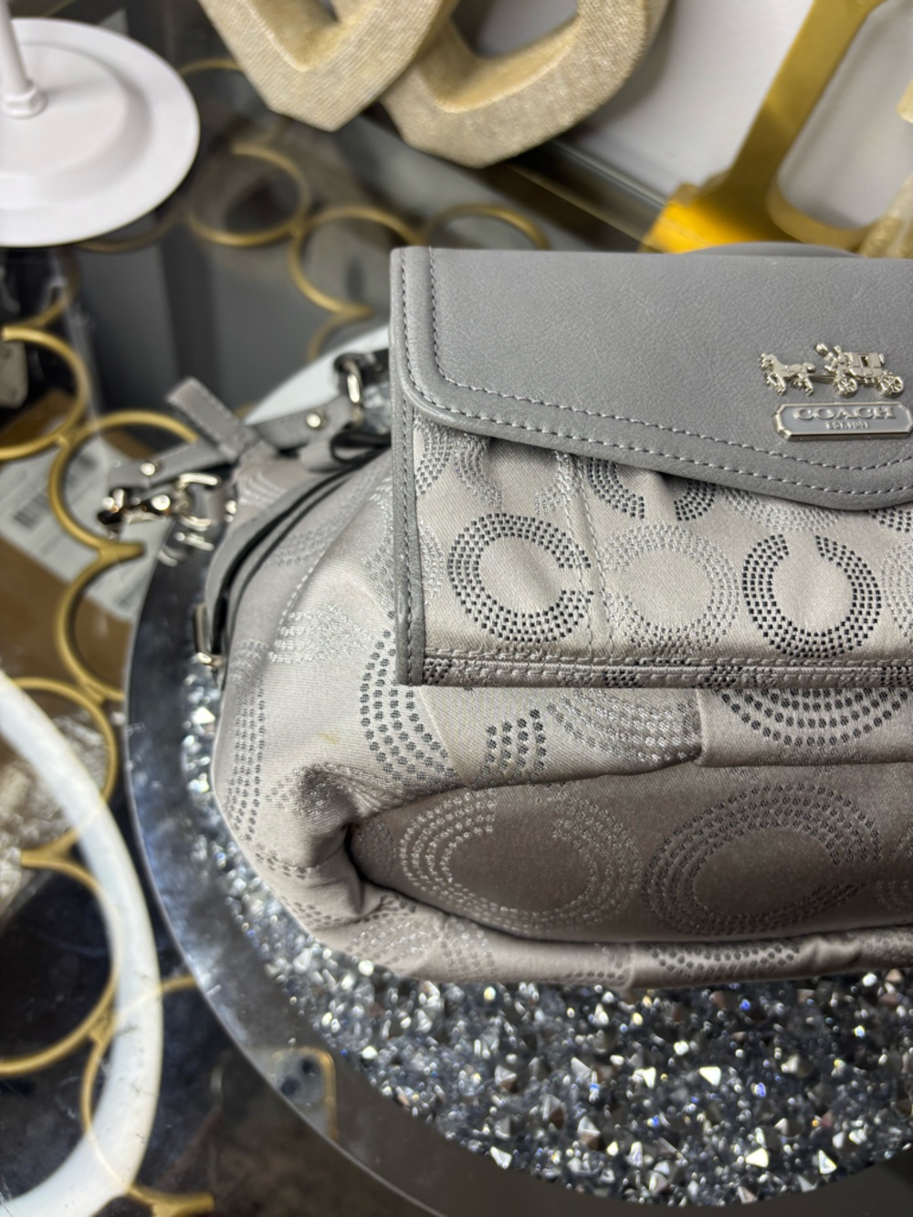 Coach 2010 Madison Dotted Op Art Sophia satchel and matching wallet EUC - Picture 10 of 14